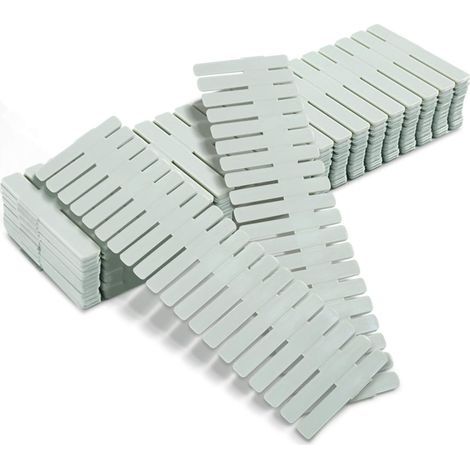 diviseurs de tiroir, séparateurs de Compartiment de Grille de tiroir, Plastique Organiseur de tiroir, 16 pièces de séparateurs Verts, réglables (1/5)