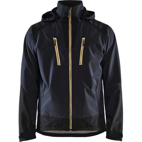 Softshelljacke BLAKLADER Wasserabweisend T.M - DUNKEL MARINE/GELB - 474925138635-M (1/2)