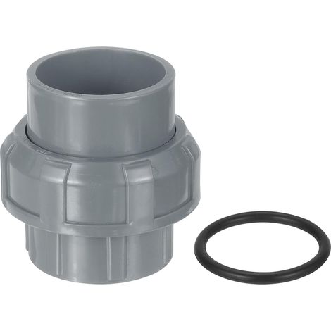 Raccord Union en Pvc 1-1/2" avec Joint Torique Gris 1Pcs  Raccord à Emboîtement pour Piscines et Plomberie Extérieure (1/5)