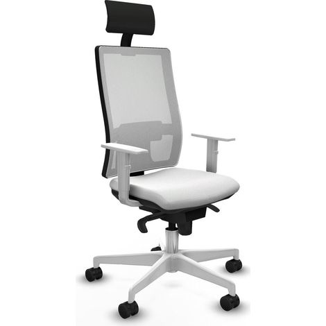 Piqueras y Crespo 4B026N1 Chaise de bureau blanche ergonomique (1/3)