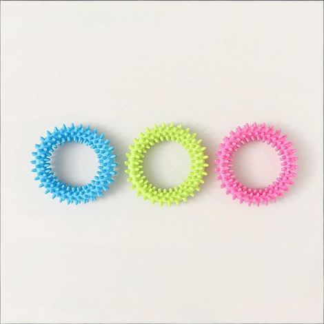 Lot de 3 jouets à mâcher en caoutchouc interactifs pour chiots, chiens et animaux de compagnie à 360° (1/5)