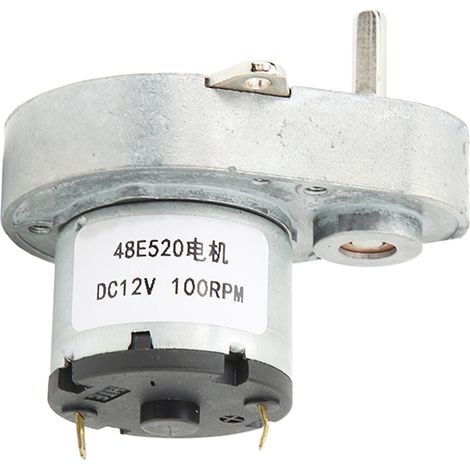 Moteur à engrenages cc 100 tr/min, haute Torsion réversible CW CCW, réduction de vitesse 48E520 DC12V (1/5)
