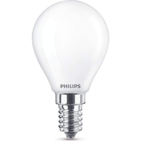 Philips Lampadina LED Classic Sfera Attacco E14, 4.3 W Equivalenti a 40 W, 2700 K [Classe di efficienza energetica A++] (1/5)
