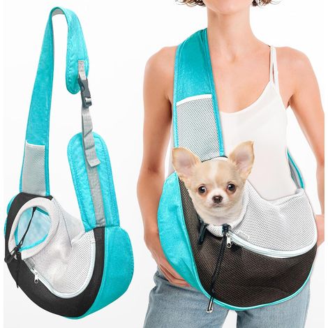 Sac de Transport pour Chien, Portable Sac de Transport Chien 5kg Respirant Sac Transport Petit chieno pour Chiens et Chats de Jusqu’à 5kg pour Activités de Plein Air et Excursions, 1 Pièces (1/5)