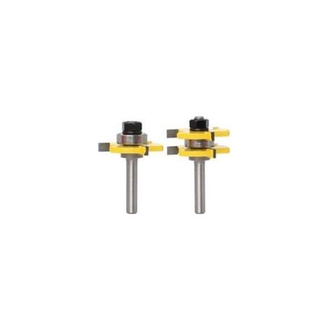 Nut- und Feder-Fräser-Set, 3 Schneiden, 8-mm-Schaft, T-förmiger Holzfräser, Holzbearbeitungswerkzeuge (1/5)