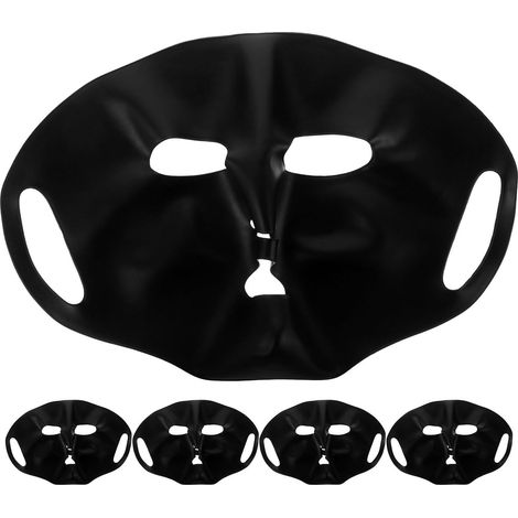 5 pezzi Mascherina in silicone riutilizzabile nera (1/5)