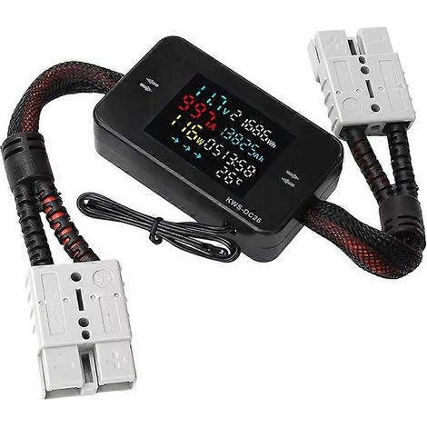 Testeur de charge de batterie numérique LCD DC26 DC 8-80V : voltmètre, ampèremètre, wattmètre, testeur de tension et de courant 50 A (1/5)