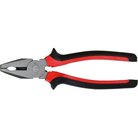 Pinza combinata nichelata 200 mm (rosso-nero) (6/60) (1/2)