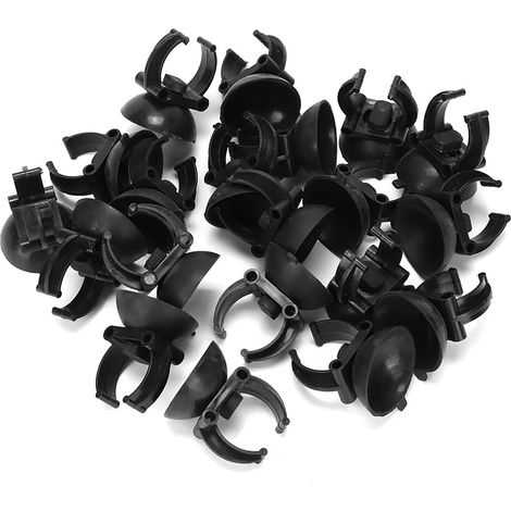 20 pièces/ensemble tiges chauffantes d'aquarium Clips réservoir de poisson PVC ventouse ligne d'air tuyau support de Tube (1/5)