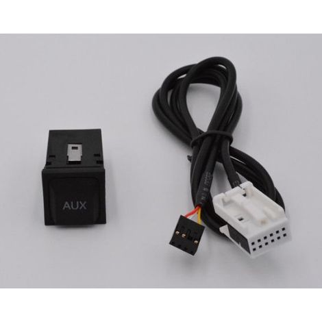 Compatible avec les Volkswagen Sagitar, Bora, Golf 6, Scirocco et Tiguan : faisceau de câbles pour connecteur audio AUX RCD510/310