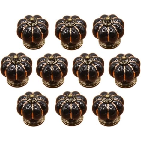 10 pomelli in ceramica a forma di zucca per cassetti, pomelli per mobili per cassetti e armadi da cucina, maniglia in ceramica a forma di zucca, pomello per comò, mobile da cucina, armadio, maniglie p