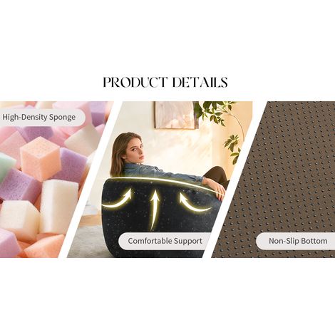 Fauteuil Poire incurvé à dossier haut avec soutien complet pour une détente immersive (1/5)
