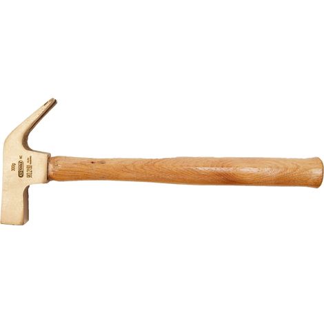 Marteau de coffreur - Manche Hickory - Tête 300g, 310mm - Antidéflagrant - Alliage Aluminium-Bronze