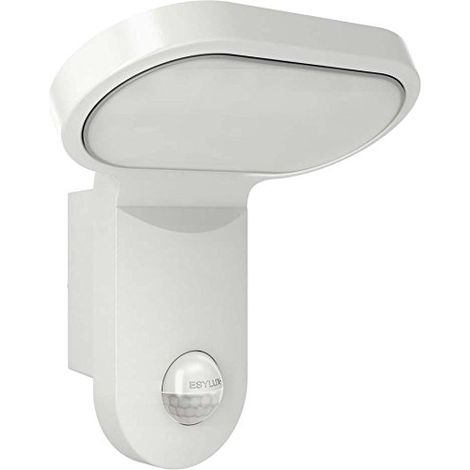 Esylux Lámpara automática moderna blanca de aluminio