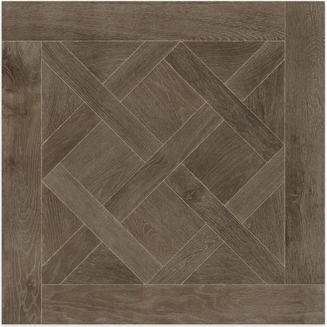 Carrelage effet Parquet Bois Chêne Brun Versailles 90x90x0,9 cm Trianon - Sol intérieur (vendu par carton de 1,62 m²) - RO'MA CARRELAGE