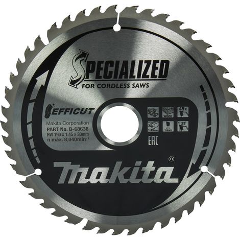 MAKITA B-68638 Efficut TCT for wood 190mm x 30mm x 45T
