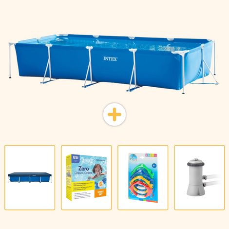 Intex Piscine Tubulaire Rectangulaire - 450x220x84 cm - 5-pièces S57 (1/5)