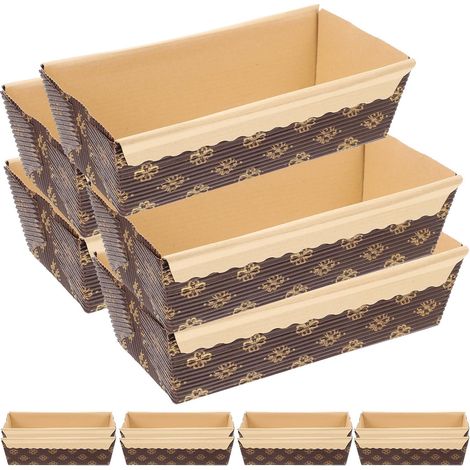 Set mit 25 quadratischen Kuchenformen aus Kraftpapier – hitzebeständig – für Hobbybäcker und Bäckereien – Größe: 15 x 6 x 5 cm (1/5)