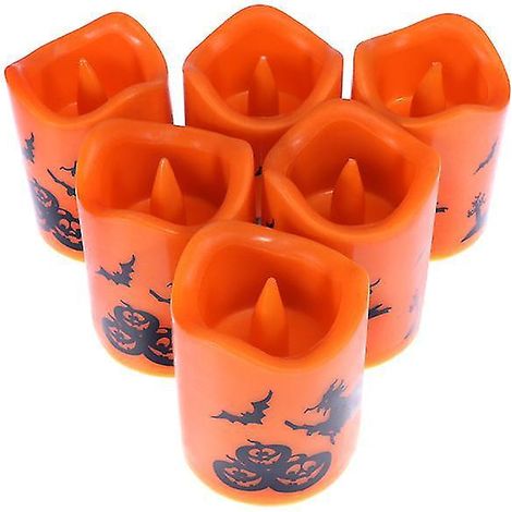 6 LED-Halloween-Kerzen für Halloween-Dekorationen