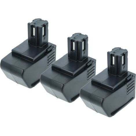 vhbw 3x Akku Ersatz für Hilti SPB105, 265605, 334584, 315078, SBP10 für Werkzeug (2100 mAh, NiMH, 9,6 V)