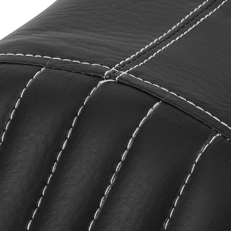 Zweisitziger Fahrer-Beifahrer-Sitz für Harley Sportster XL Iron 883 1200 48 Motorrad, mit übergroßen vertikalen Streifen (1/5)