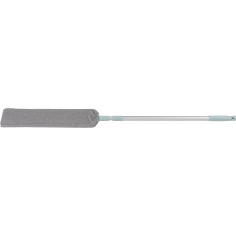 Unterbett-Kehrschaufel, langer Staubwedel mit teleskopierbarem Aluminiumgriff zum Reinigen von Ritzen und für den Feinschliff (1/5)