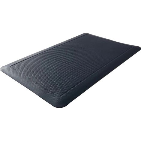 Nordic style home decor PVC thickened kitchen mat, waterproof and oil-proof, thickened leather floor mat, easy to clean - dark blue - 4575cm with large slanted edges