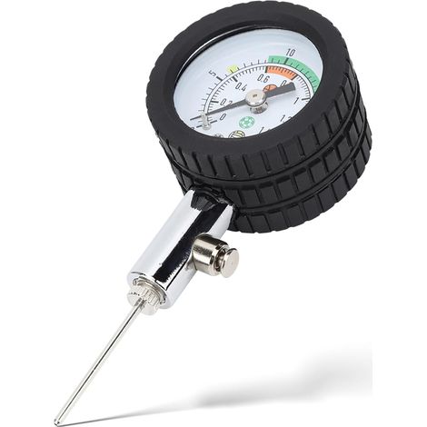 Manomètre Miniature pour Ballons - 1 Unité - Métal Robuste - Mesure Précise 0-20 PSI - Football Basket Volley - Compact avec Aiguille (1/5)