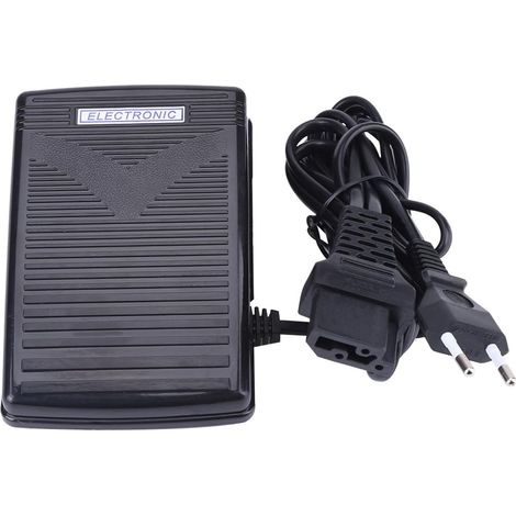 Pédale pour machine à coudre Pédale électronique 200-240V de pédale de machine à coudre électrique avec pédale de commande électronique avec cordon Noir (1/5)