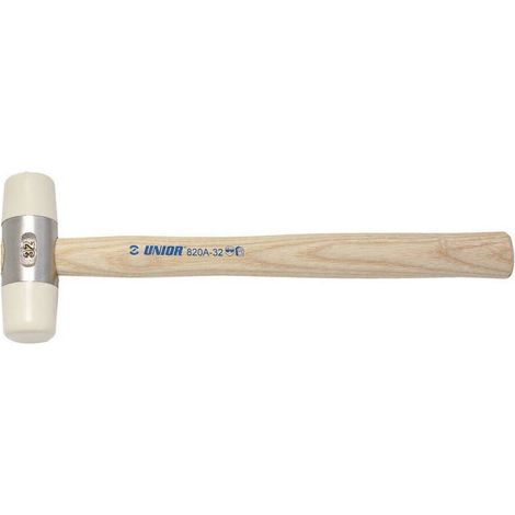 UNIOR 605494 - MARTILLO CON MANGO DE MADERA Y CON BOCA PLÁSTICA 40 MM SERIE 820A (1/2)
