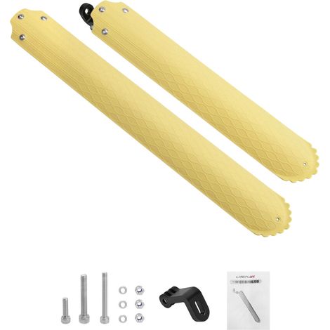 Guardabarros universal para bicicleta, desmontable y resistente - Amarillo (1/2)