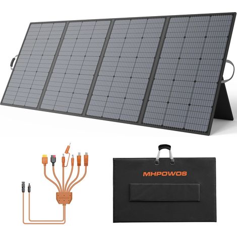 400W Panneau solaire portable léger, panneau solaire pliable pour les activités de plein air, étanche IP67 pour camping-car (1/5)