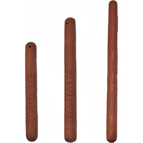 Ensemble de 3 rouleaux à pâtisserie robustes avec support, idéal pour la cuisson de pizzas, de pâtisseries et autres préparations. Diamètre : 3 cm. Disponible en trois tailles : 25 cm, 30 cm et 40 cm. (1/5)