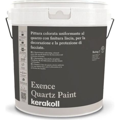 Exence quartz paint 4 lt pittura acrilica al quarzo riempitiva bianco