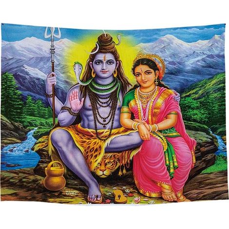 Krishna Radha, Inde, Spiritualité, Hindouisme, Diwali - Tapisserie murale - 200 x 150 cm - Grande tapisserie - Affiche - Décoration hindoue - Idée d'accessoire pour femme (1/5)