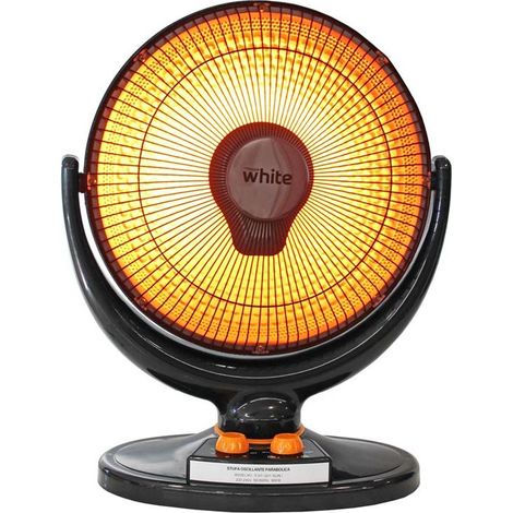 BRIGROS La voglia di fare, White - stufa al carbonio con palo allungabile elevata efficienza energetica e alto calore struttura a parabola con filamento di carbonio e base solida (Da pavimento) (1/3)