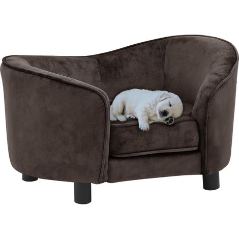 Canapé pour chien  Canapé Lit chien chat sur pied Marron 69x49x40 cm Peluche 20450 (1/5)