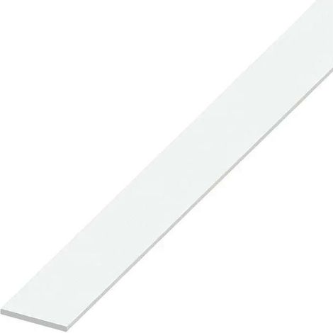 BARRA PIATTA PVC BIANCA 20X3MM 1M - Versatile per rivestimenti e coperture
