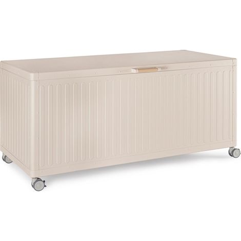 Baule "Ocean" porta cuscini in alluminio con ruote e maniglia -Bianco (1/4)