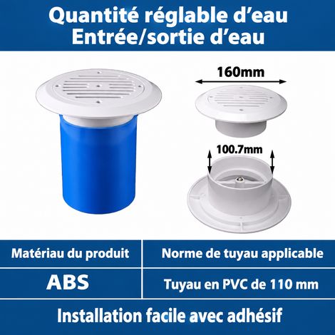 Buse de refoulement et entrée d'eau réglable SP-1424 piscine 4 pouces métrique DN110 raccord plastique 16 × 16 × 6 cm 170 g – Livraison gratuite (1/5)