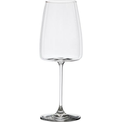 Zafferano Calice Altopiano 51 cl Set 6 Pezzi in Vetro Sonoro Superiore per Vini Bianchi Freschi, Design Moderno con Fondo Piatto e Alta Resistenza