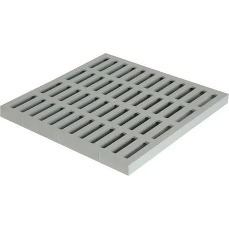 Nicoll – Grille piéton pour regard 40x40 cm – PVC traité anti-UV gris clair – Évacuation des eaux pluviales – Conformité norme EN1433 (1/2)