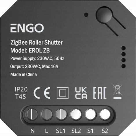 Sanitas  Contrôleur de volets Erol-ZB - Zigbee - Intégré - Automatisation - Commande  distance (1/4)