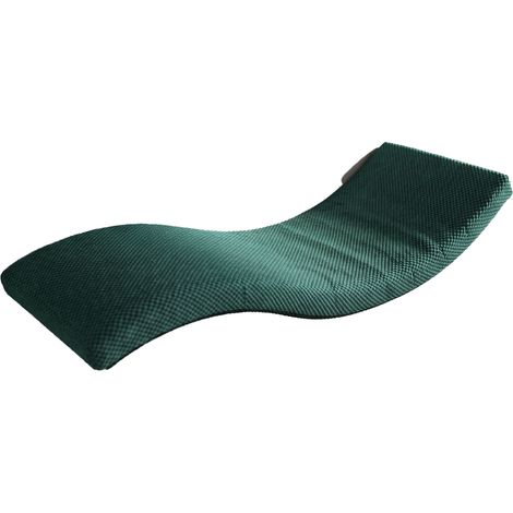 Étagère pour chat en métal Wave 95 cm asymétrique droite vert bouteille (1/5)