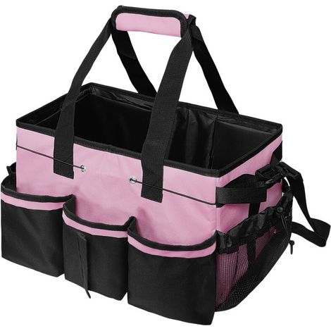 Grand sac de rangement pour outils de jardinage avec poignée, organiseur de produits de nettoyage réglable, sac à outils multi-poches pour la maison, la voiture, le jardin, l'artisanat (1/5)