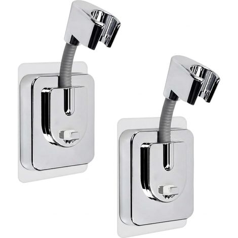 Sollbry 2PCS Support de Pommeau de Douche sans Perçage,Réglable Support Pommeau de Douche, Adhésif Puissant, Supports Pommeaux de Douches Mural Porte Pommeaux (1/5)