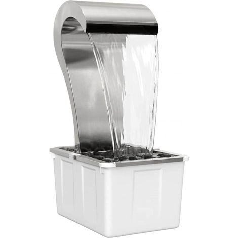 Garten Wasserfall Edelstahl 304 54,5 x 34 x 83 cm Silber vidaXL (1/5)