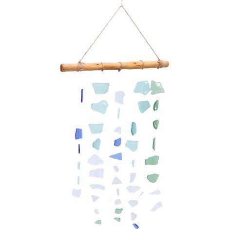 Handmade Sea Glass Wind Chime for Home Decor  Soothing Melodies, Sea Glass and Driftwood Wind Chime - Perfect Gift (1/5)