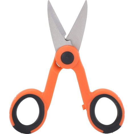 Ciseaux d'électricien robuste en acier inoxydable, poignée ergonomique, coupe-câble à Fiber optique. (1/5)