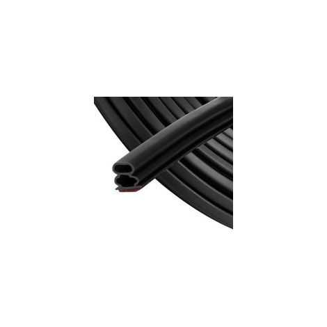 Noir Bande d'étanchéité autocollante 10mm x 10mm pour portes fenêtres Joint en caoutchouc/anti-collision/antibruit/étanche à l'eau/antipoussière 6m (1/5)